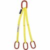 Hsi Three Leg Nylon Slng, Two Ply, 1 in Web Width, 26ft L, Oblong Master Link to Oblong, 9,000lb TOO-EE2-801-26